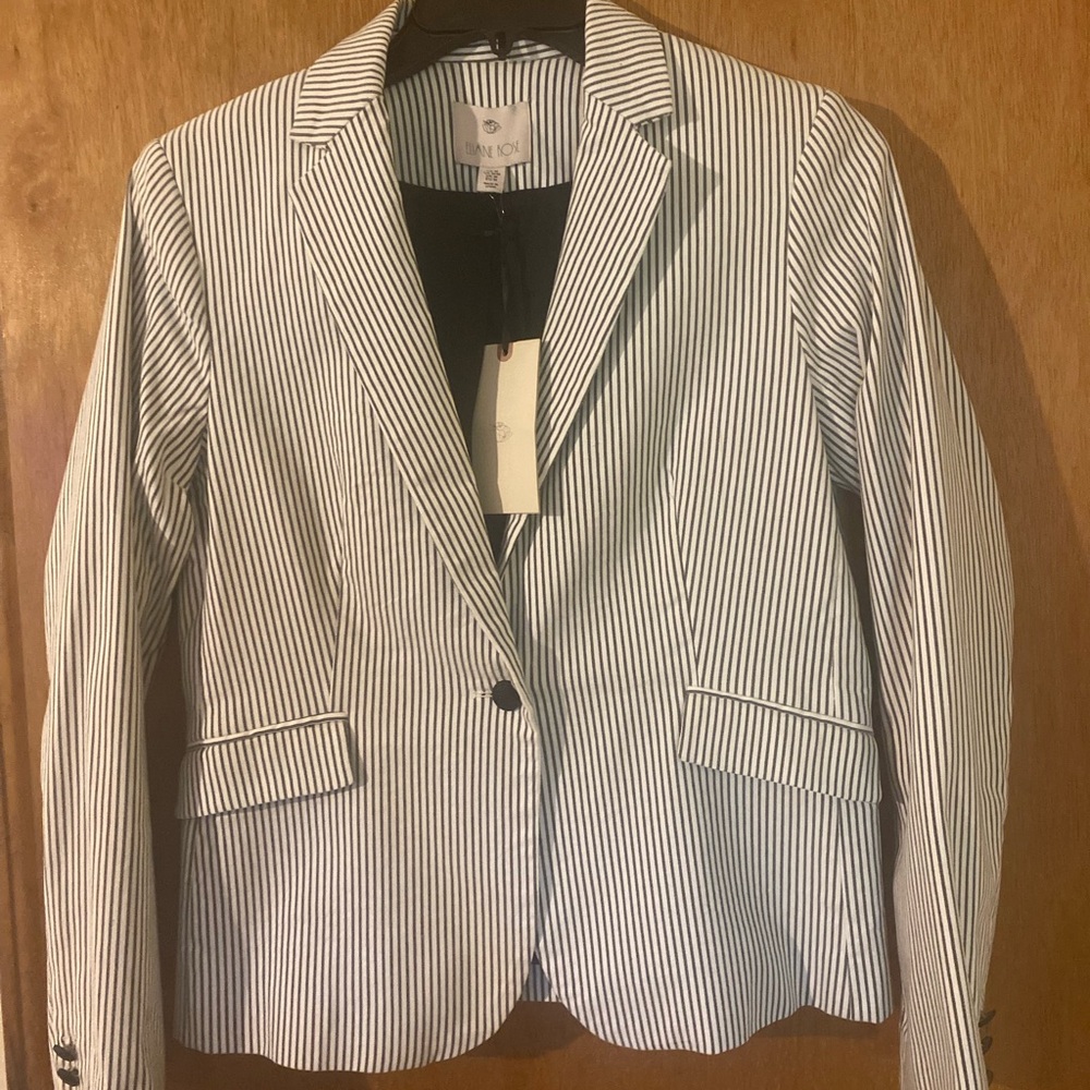 Elaine Rose striped blazer jacket